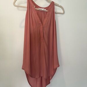 Flowy Coral Sleeveless Blouse